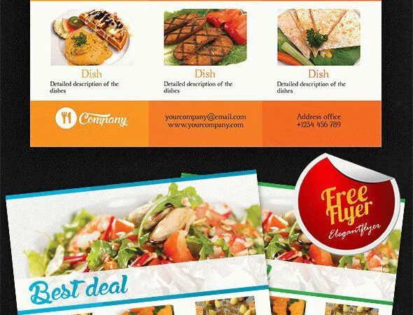 Corporate Grid Product Promotion Flyer and Facebook Cover Template 1