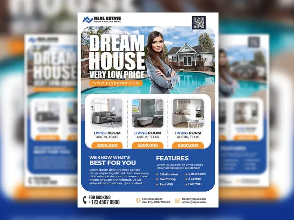 Corporate Grids Real Estate Business Flyer Template 1