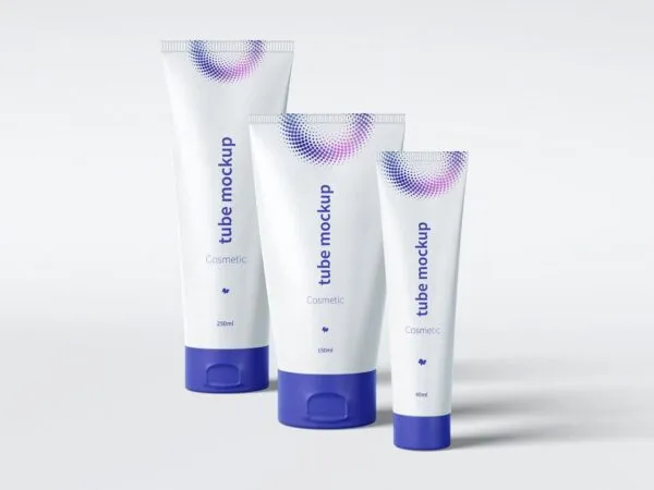 Cosmetic Tubes Mockup In Three Sizes 1