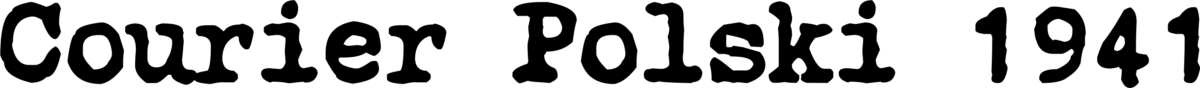 Courier Polski 1941 Font 1