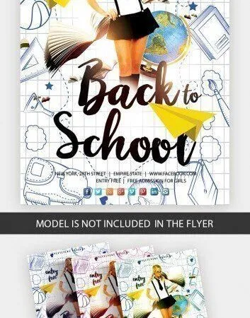 Creative Back To School Education Flyer Template 1