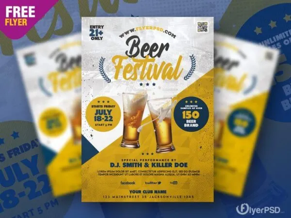 Creative Beer Festival Flyer Template 1