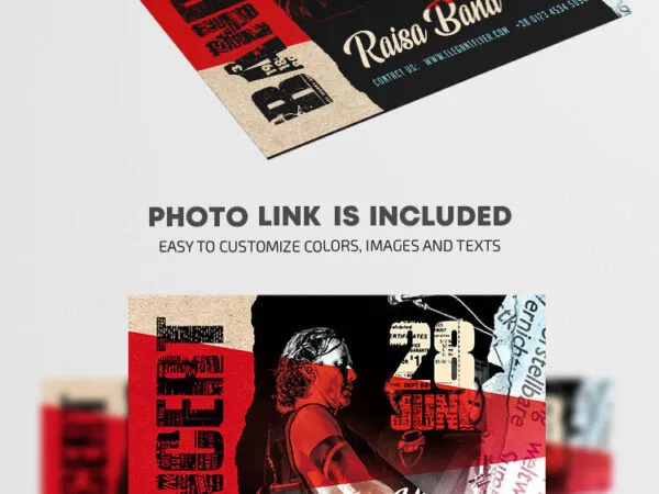 Creative Bold Modern Concert Flyer Template 1