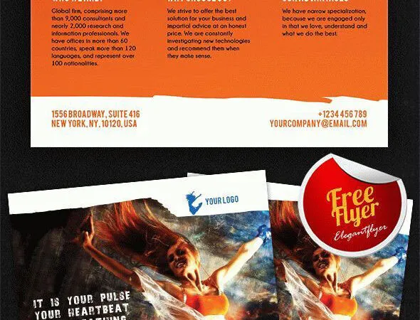 Creative Border Dance Studio Flyer Template and Facebook Cover 1