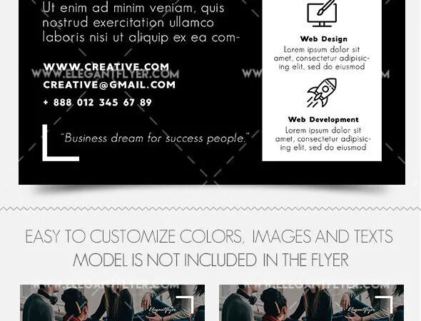 Creative Border Modern Business Flyer Template and Facebook Cover 1