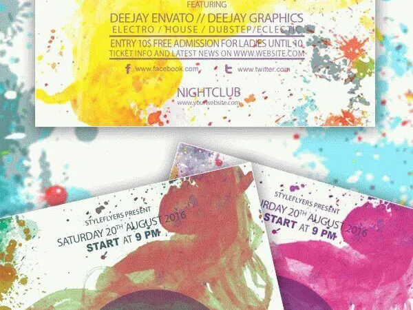Creative Circle Colorful Party Flyer 1