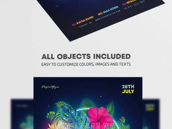 Creative Circle Sensual Night Flyer Template 1