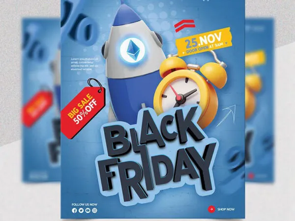 Creative Illustrative Black Friday Flyer Template 1