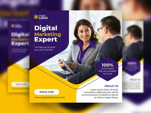 Creative Modern Digital Marketing Business Flyer Instagram Post Template 1