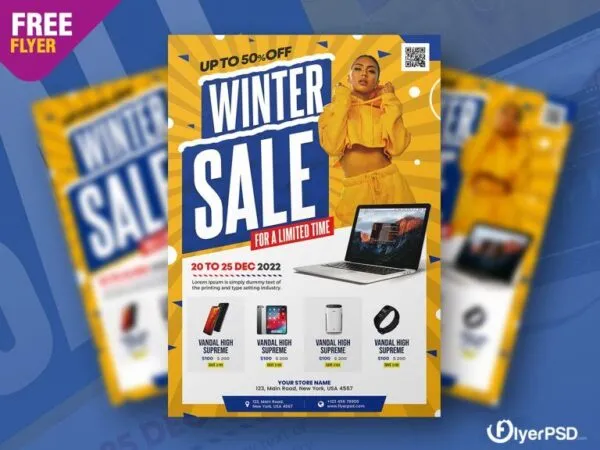 Creative Winter Sale Flyer Template 1