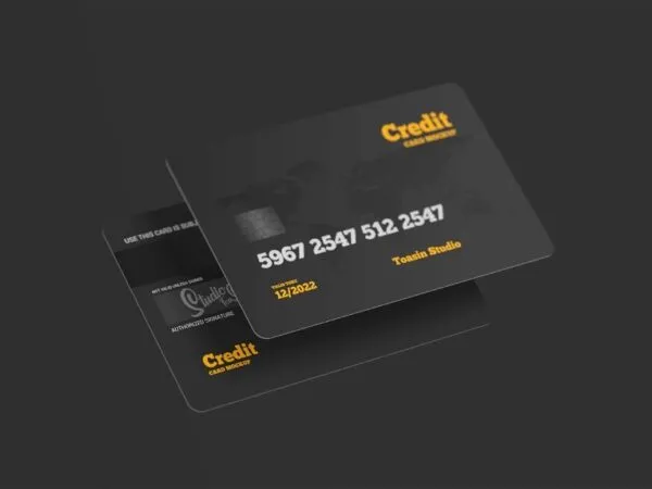 Credit Card Mockup in 4 Views 1