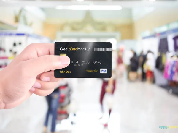 Credit Card Mockup with 4 Unique Holding Positions 1