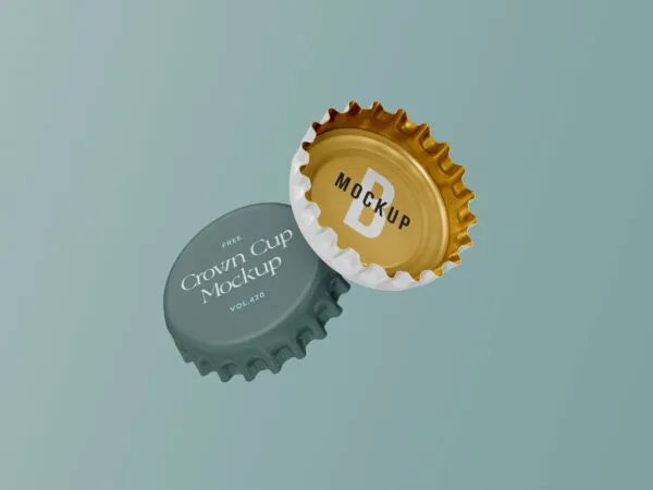 Crown Caps Mockup Perspective View 1