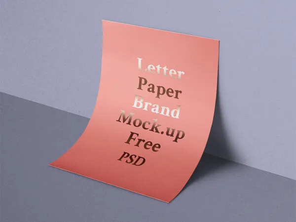 Curved A4 Paper Mockup 1