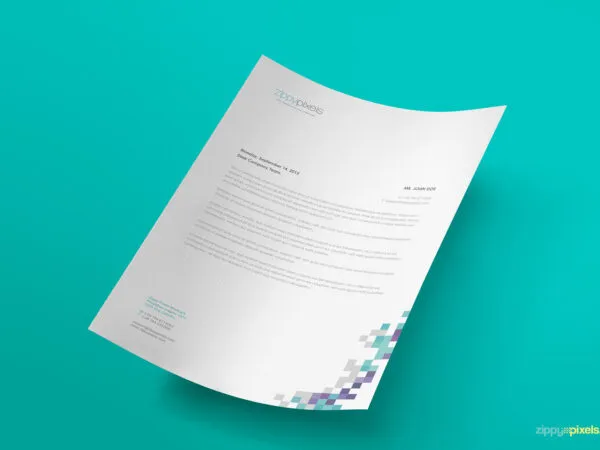 Curved A4 Paper Mockup with Shadow Feature 1