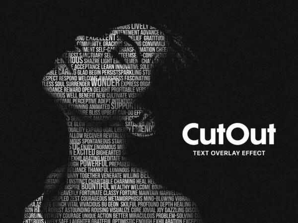 Cut Out Text Overlay Effect 1