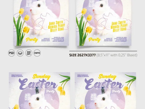 Cute Easter Sunday Flyer Instagram Post Template 1