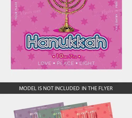 Cute and Fun Hanukkah Flyer Instagram Template 1