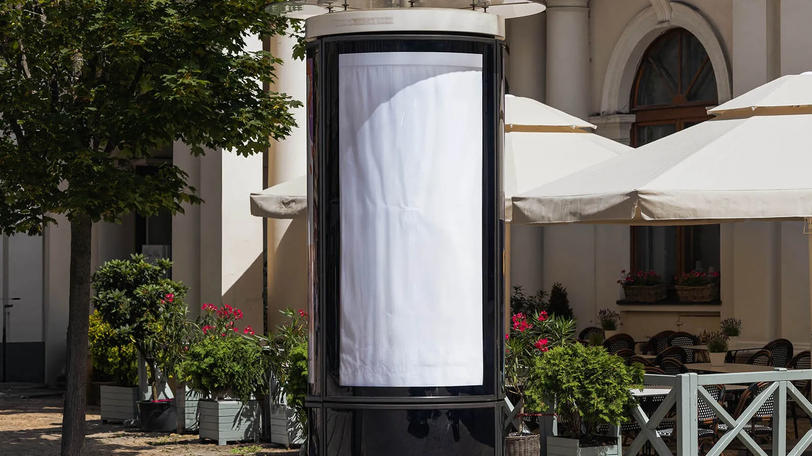 Cylindrical Street Poster Mockup Image 3 Designers Lab