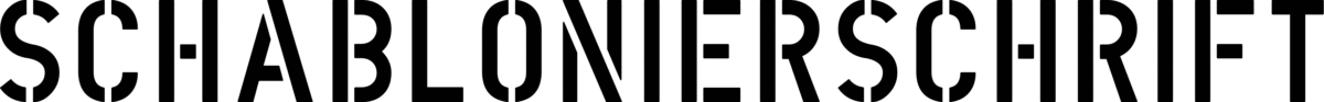 DIN Schablonierschrift Font 1
