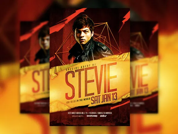 DJ Artist and Nightclub Flyer Template 1