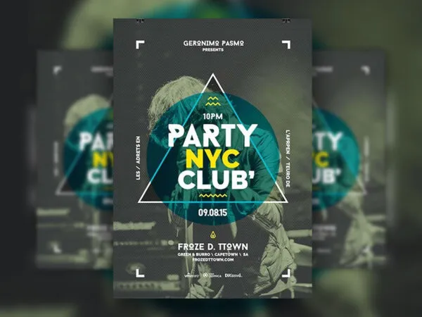 DJ Club Party Concert Flyer and Poster Template 1