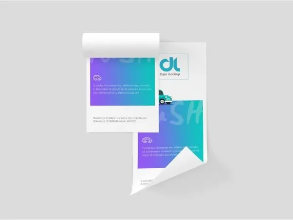 DL Flyer Mockup in 3 Different Visions 1