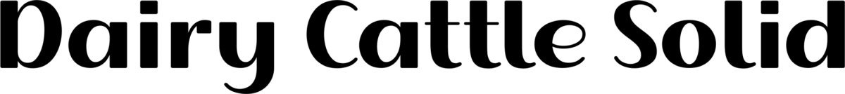Dairy Cattle Solid Font 1