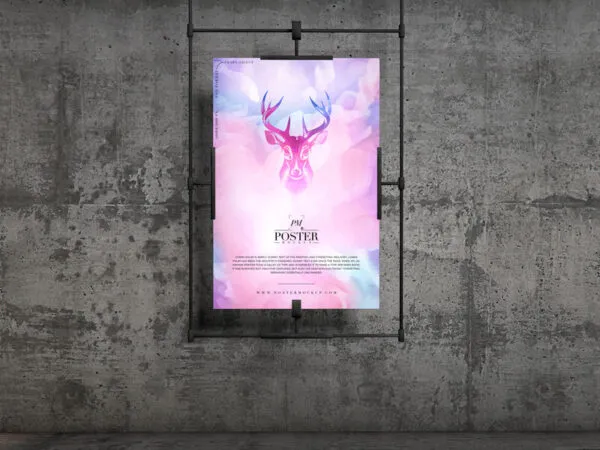 Dark Concrete Environment Poster Mockup 1