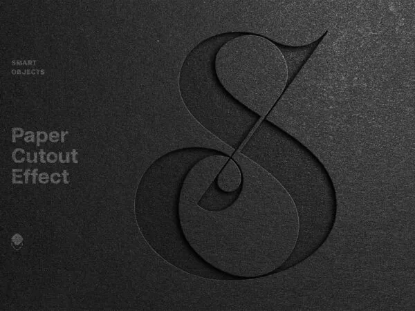 Dark Cutout Paper Mockup 1