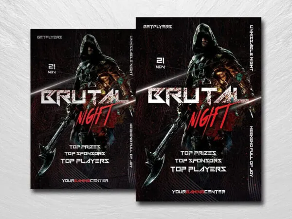 Dark Gaming Event Flyer Template 1