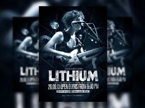 Dark Photo Music Event Flyer Template 1