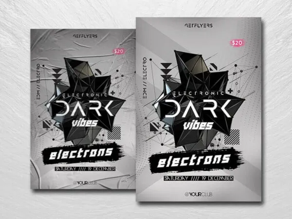 Dark Vibes Concert Flyer Template 1