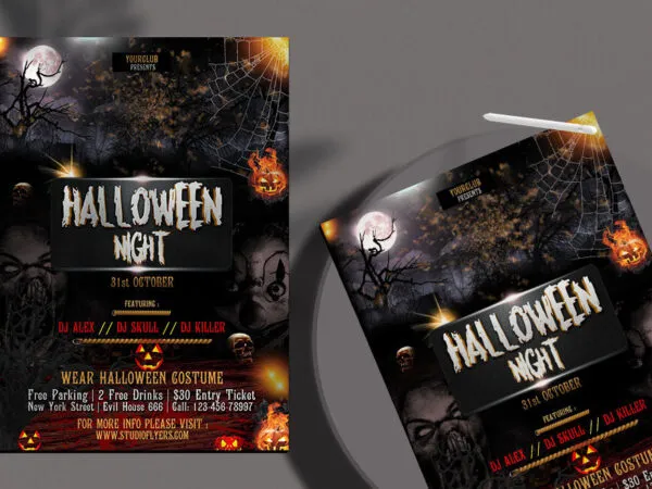 Darkish Halloween Event Flyer Template 1