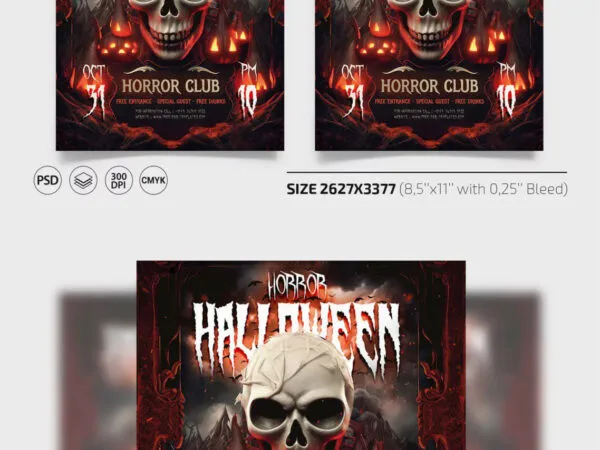 Deadly Halloween Party Flyer Instagram Post Template 1