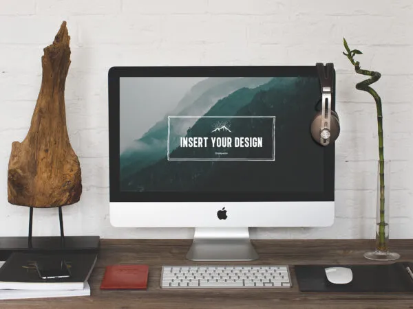 Desktop Mockup with Decorative Objects 1