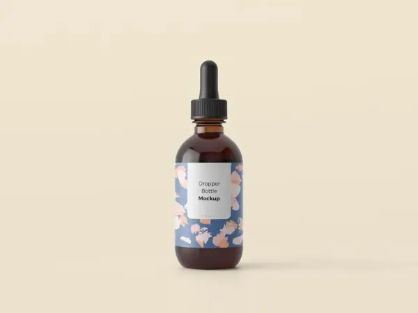 Detailed Medium Sized Dropper Bottle Mockup 1
