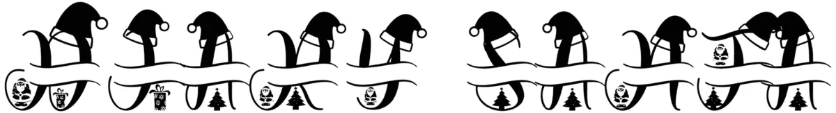 Diary Santa Monogram Font 1