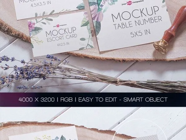 Different Size Invitation Card Mockup 1