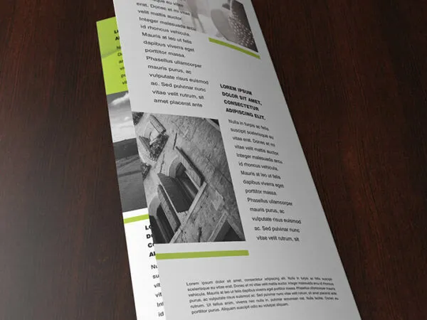 Different Views of 3 Bi Fold Brochure Mockups 1
