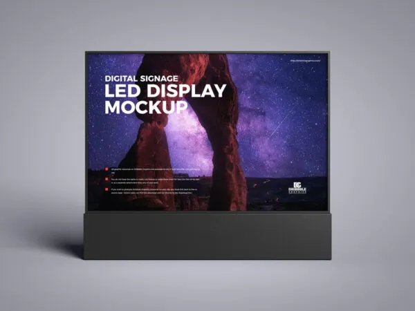 Digital Stand Signage LED Display Mockup 1