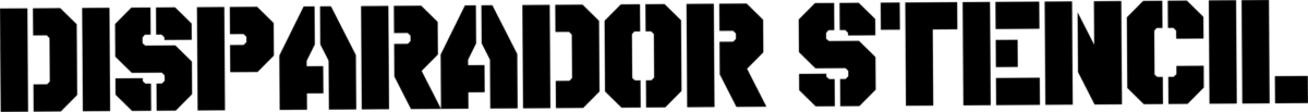 Disparador Stencil Font 1