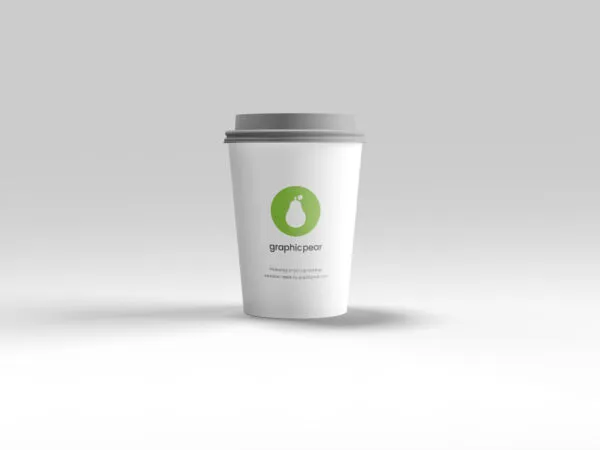 Disposable Coffee Cup Mockup Front View 1