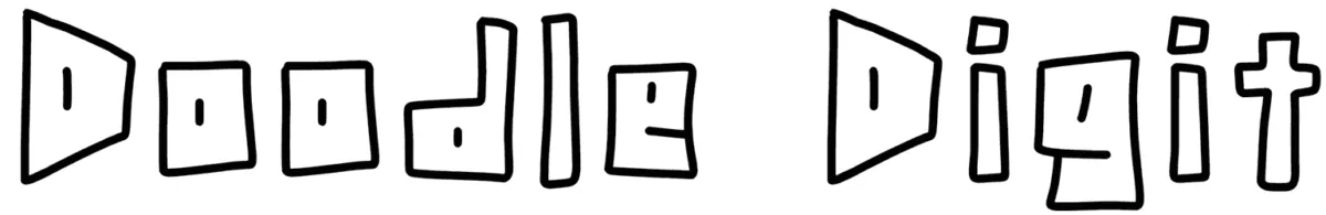 Doodle Digit Font 1