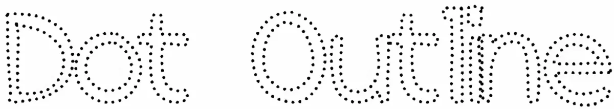 Dot Outline Font 1