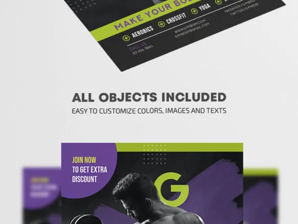 Dots Modern Gym Flyer Template 1