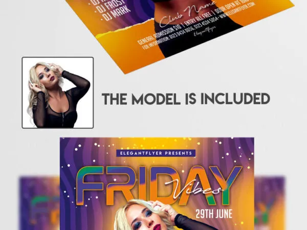 Dotted Abstract Music Party Flyer Template 1