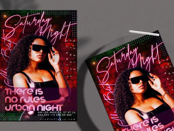Dotted Urban Party Flyer Template 1