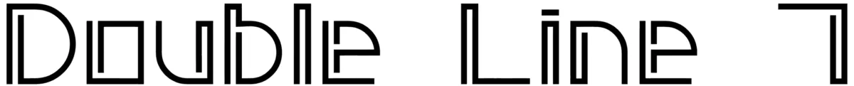 Double Line 7 Font 1