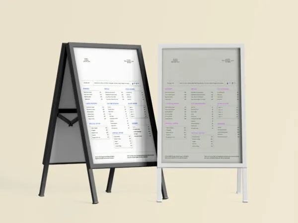 Double Menu Stand Mockup 1